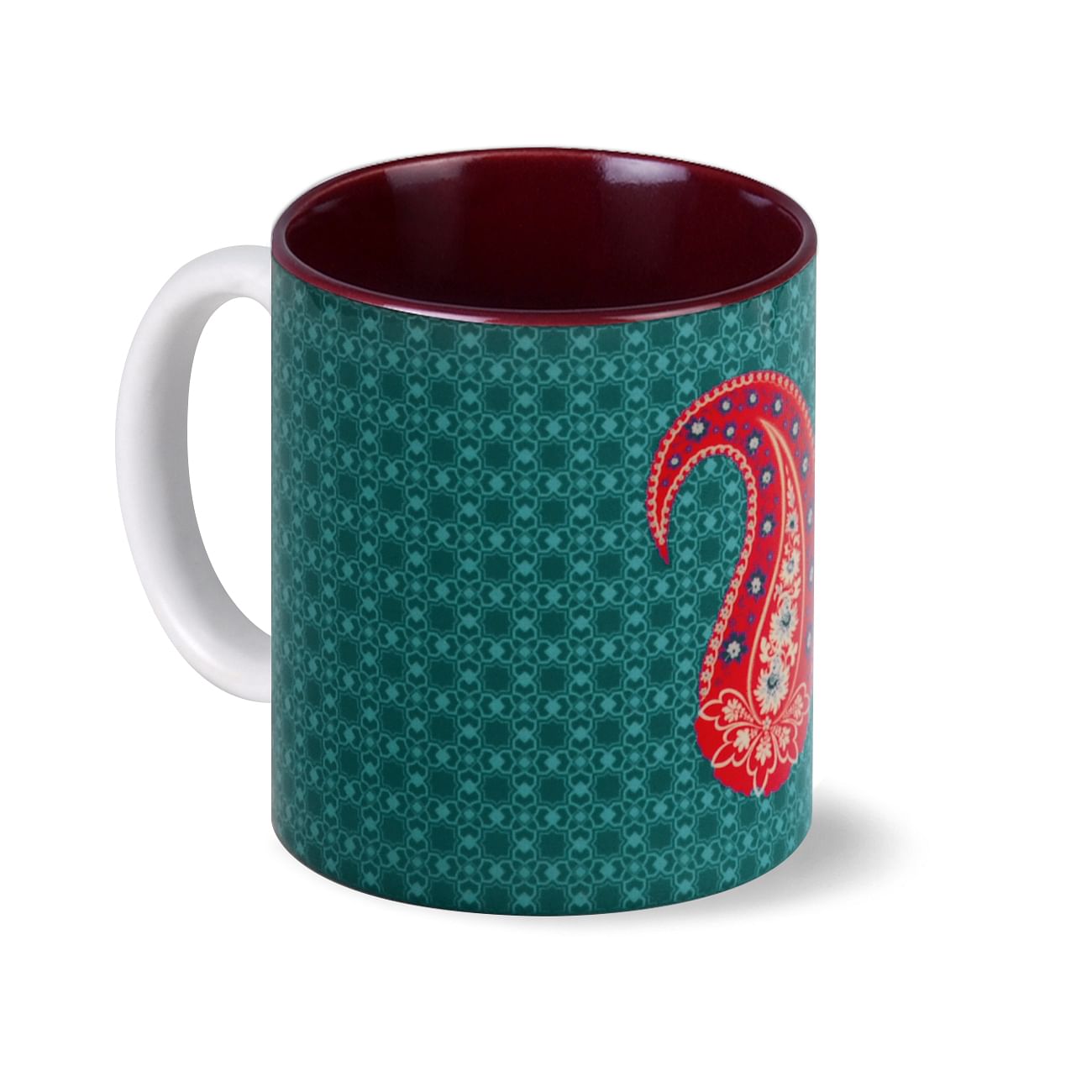 Peach Paisley Coffee Mug 