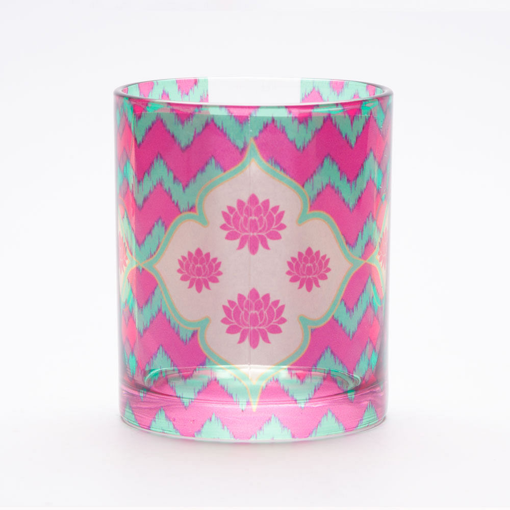 Chevron Fusion Glass Mug