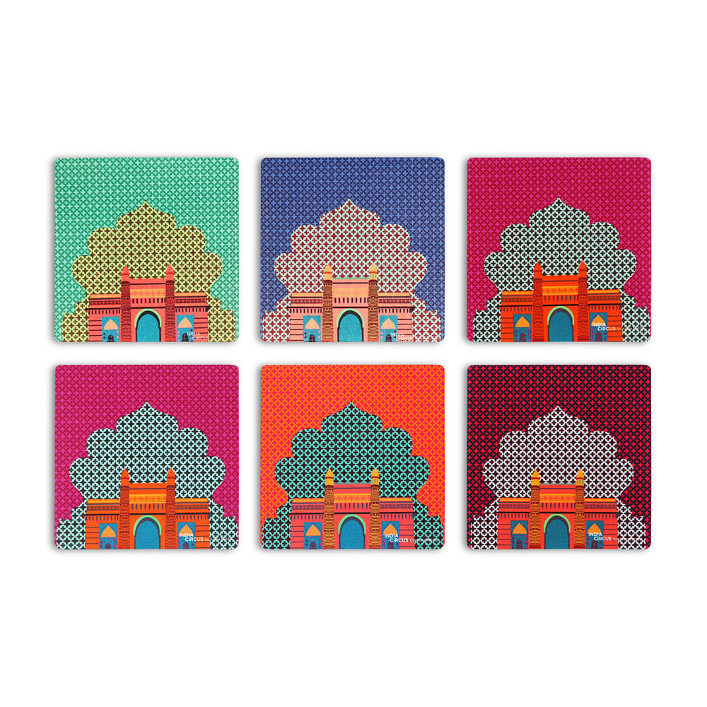 Palace Door Rubber Coasters-(Set of 6)