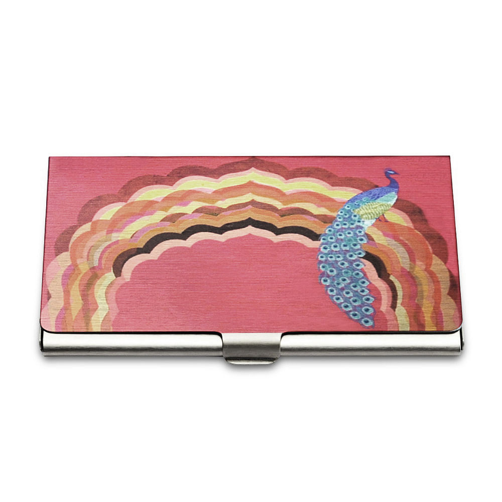 Peacock Charm Visiting Card Holder