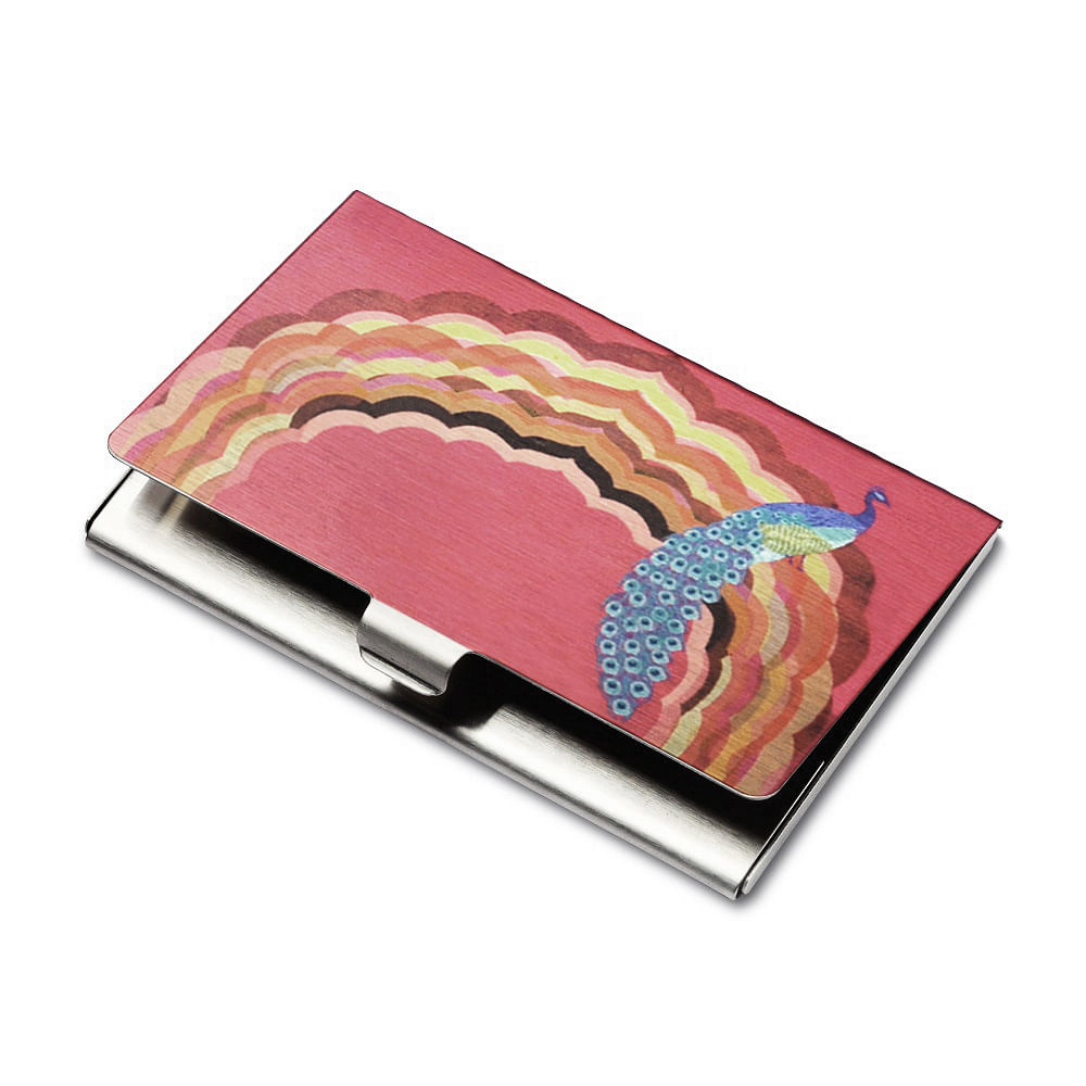 Peacock Charm Visiting Card Holder