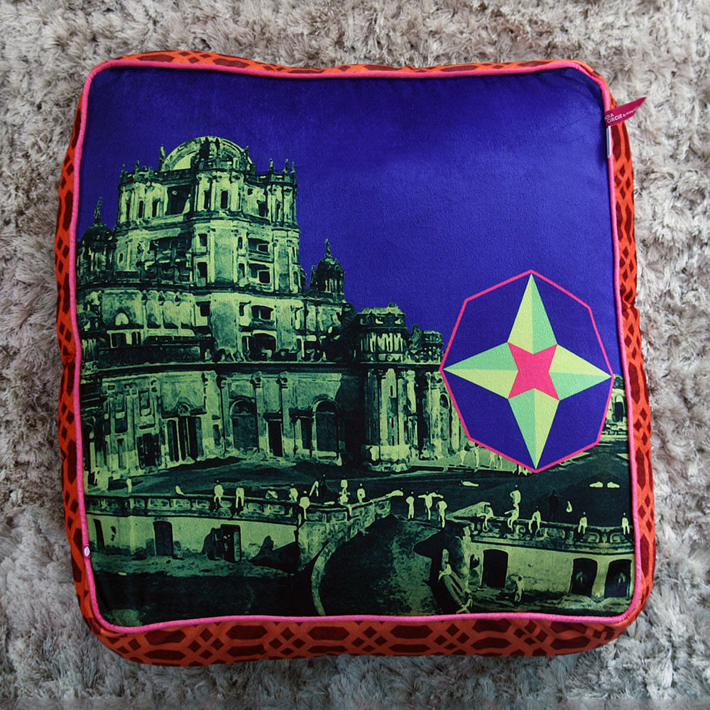 Jalebi Neon Palace Floor Cushion Cover 