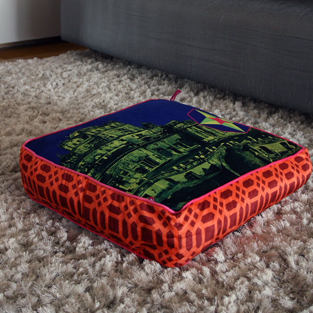 Jalebi Neon Palace Floor Cushion Cover 
