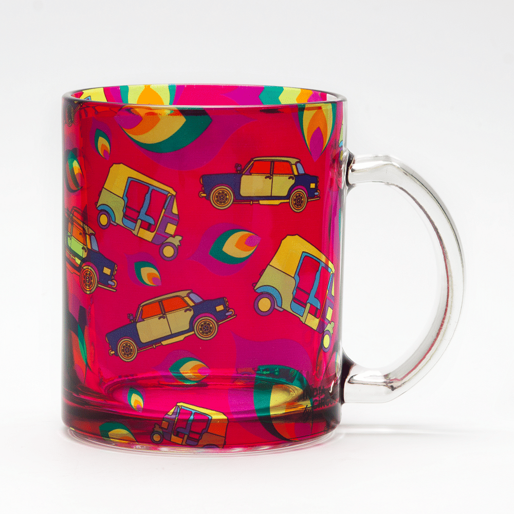 Funky Transport Glass Mug