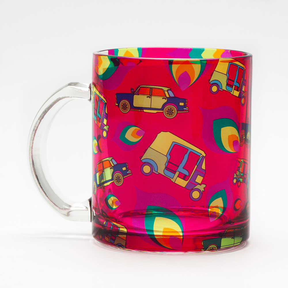 Funky Transport Glass Mug