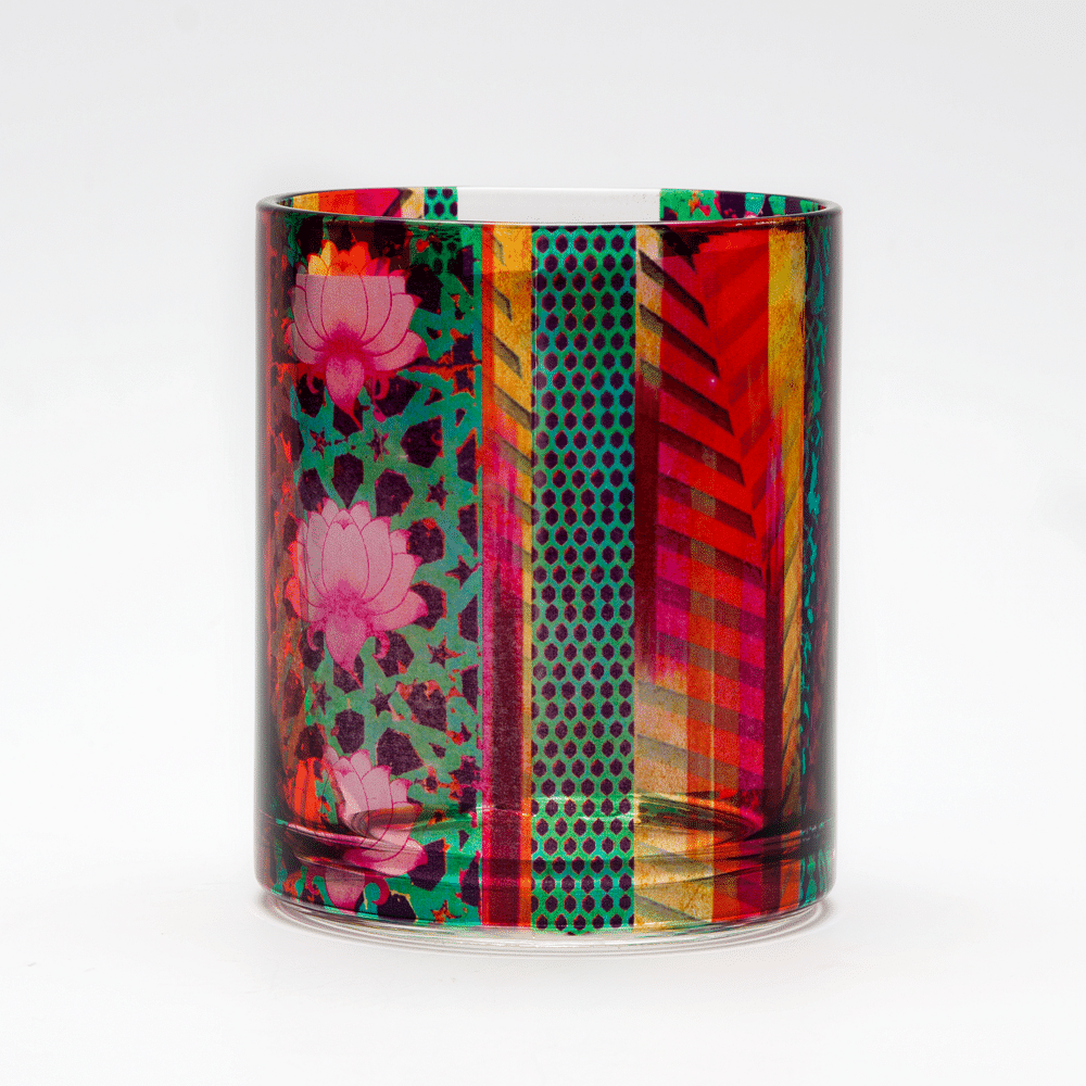Flower Quill Glass Mug