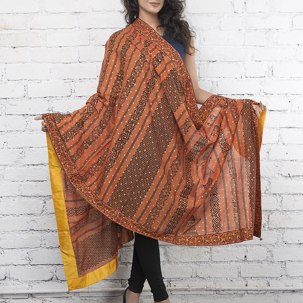 Khari Print Mal Dupatta