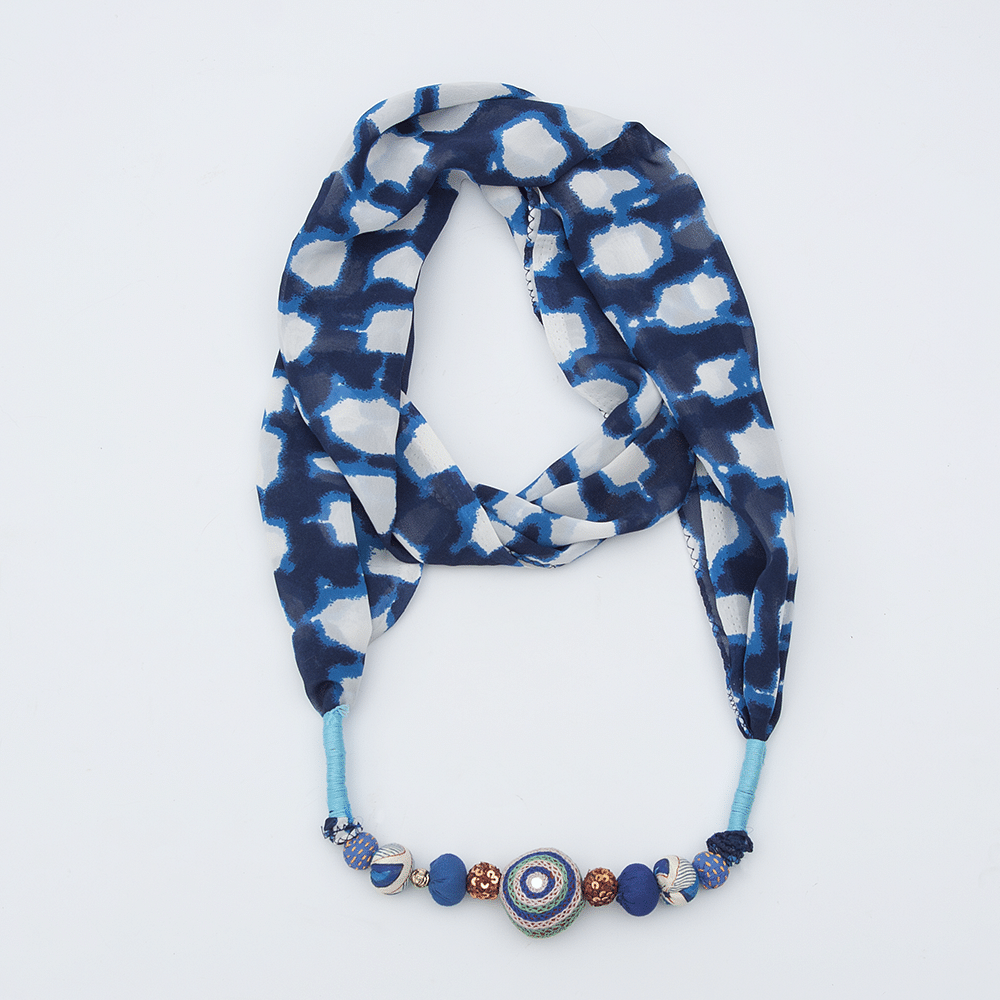 Blue Jeweled Stole