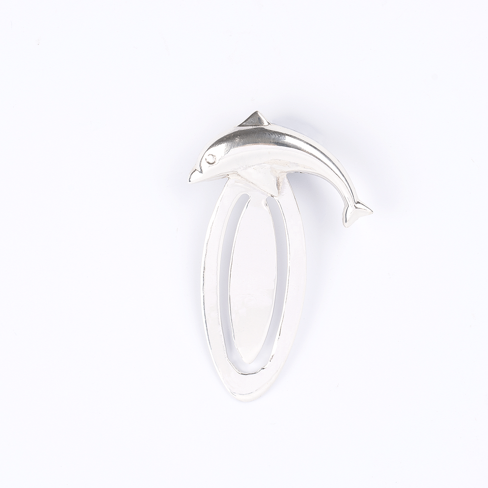 Dolphin Clip Silver Bookmark