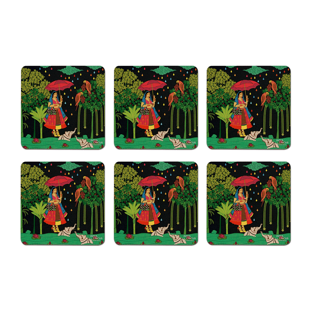 Queen Walk Rubber Coasters - (Set of 6)