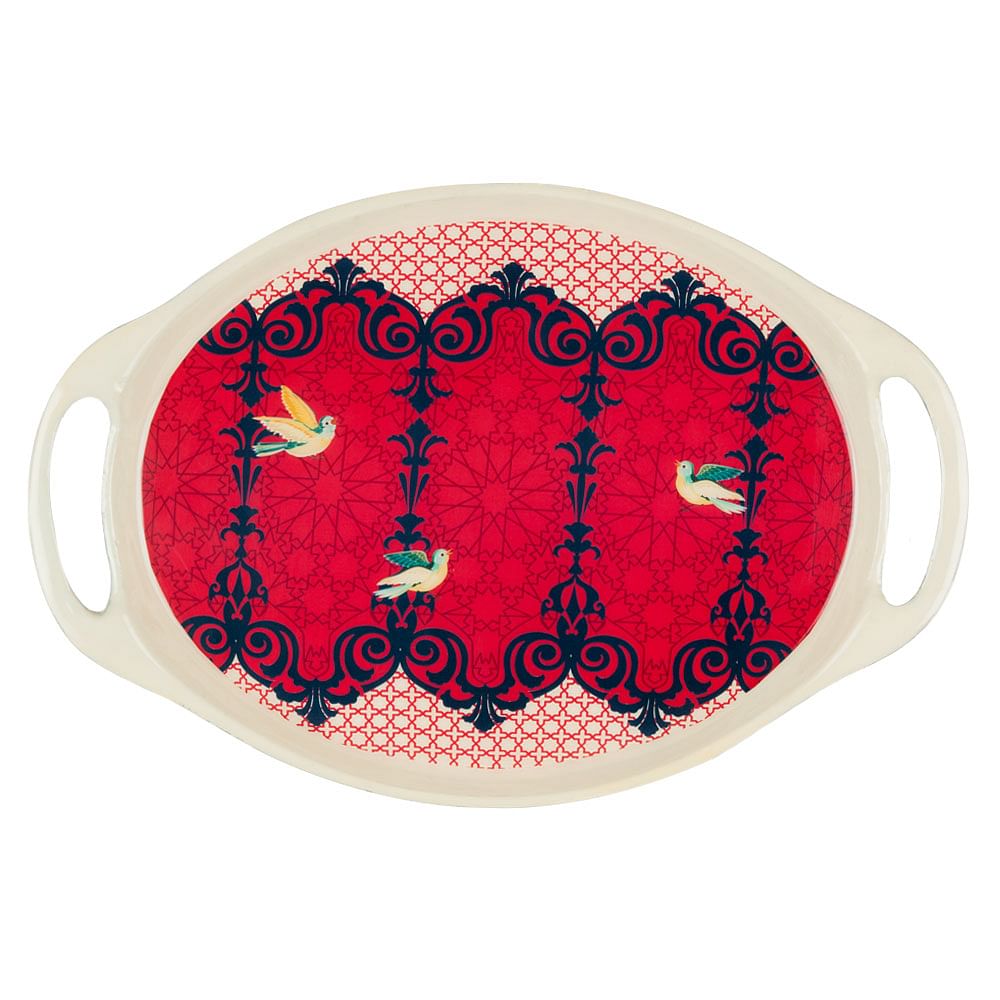 Flight of Birds Oval Serving Platter