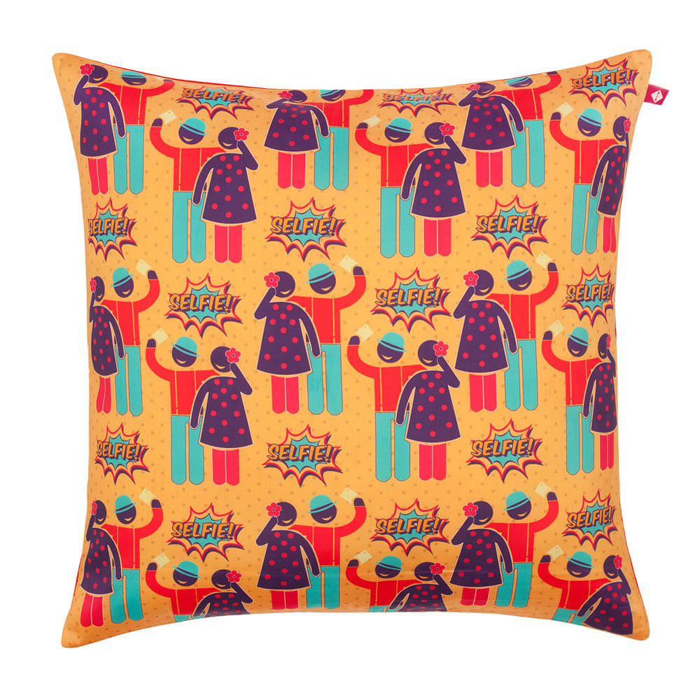 The Selfie Poly Taf Silk Cushion Cover