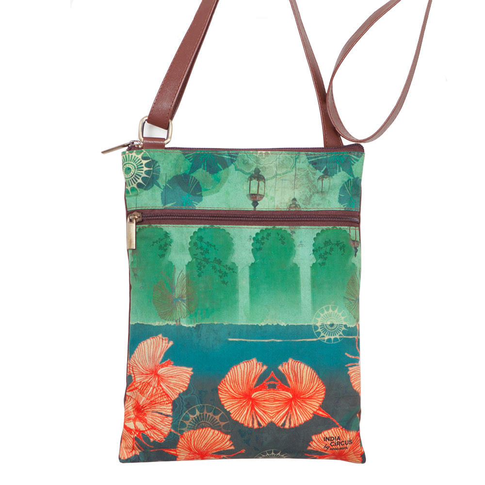 Leaves and Lanterns Sling Bag