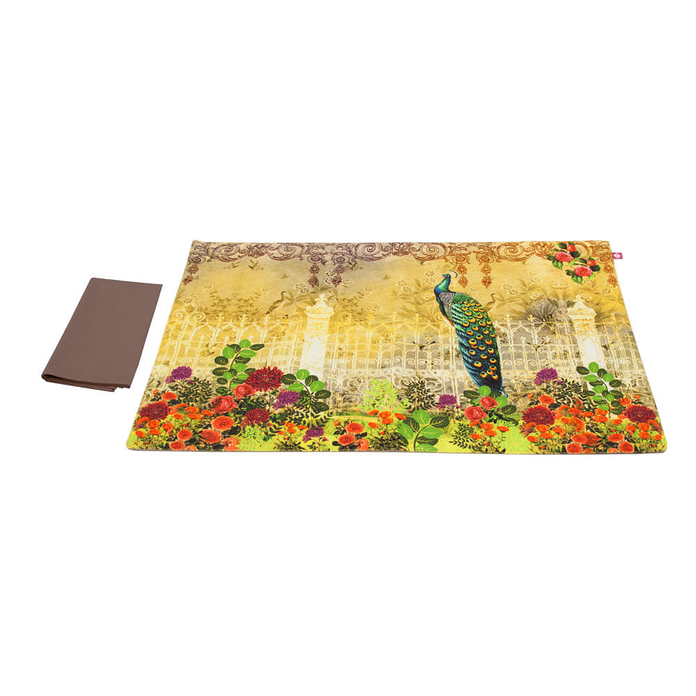 Song of the Peacock Table Mats and Napkins Set