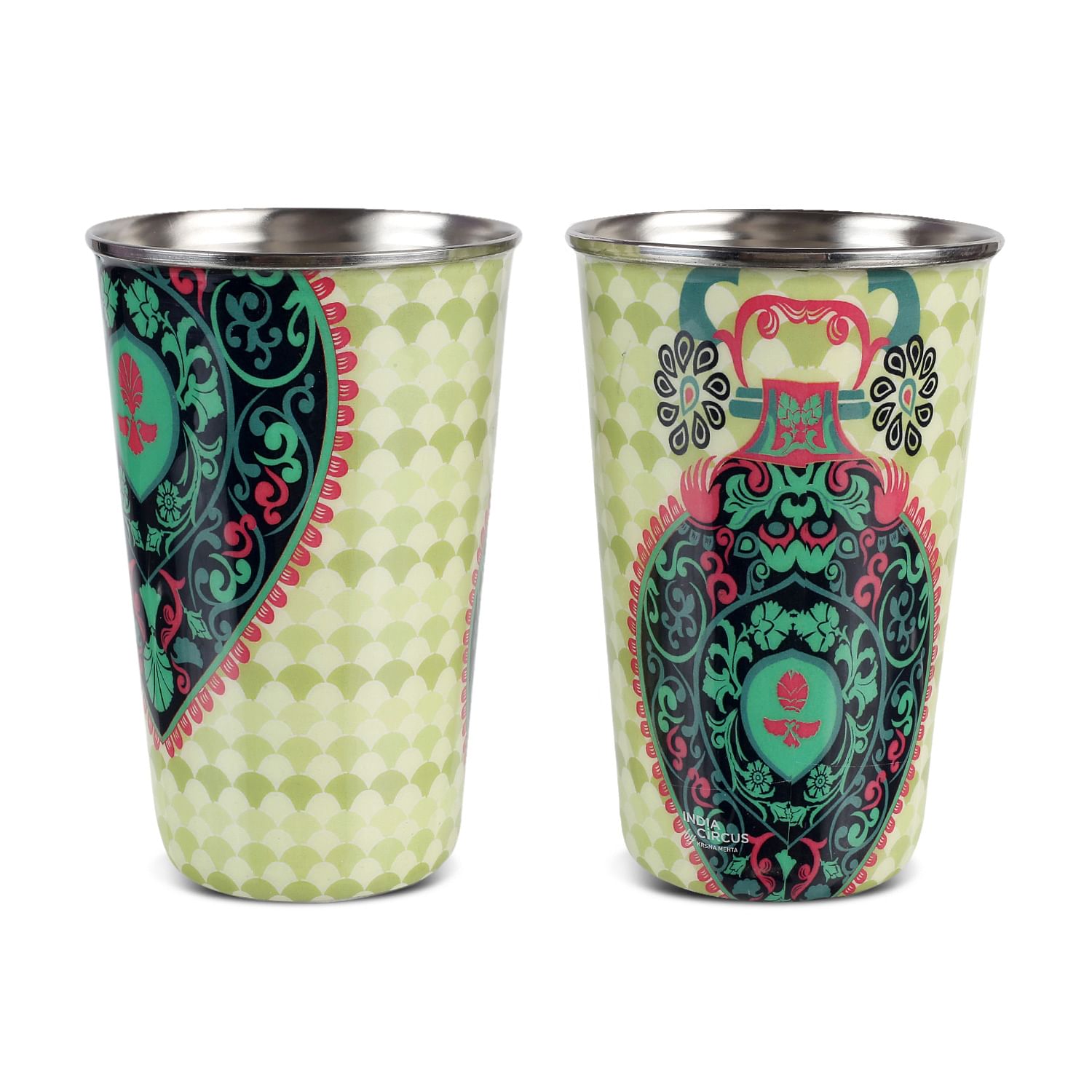 Floral Flavours Steel Tumbler (Set of 2)