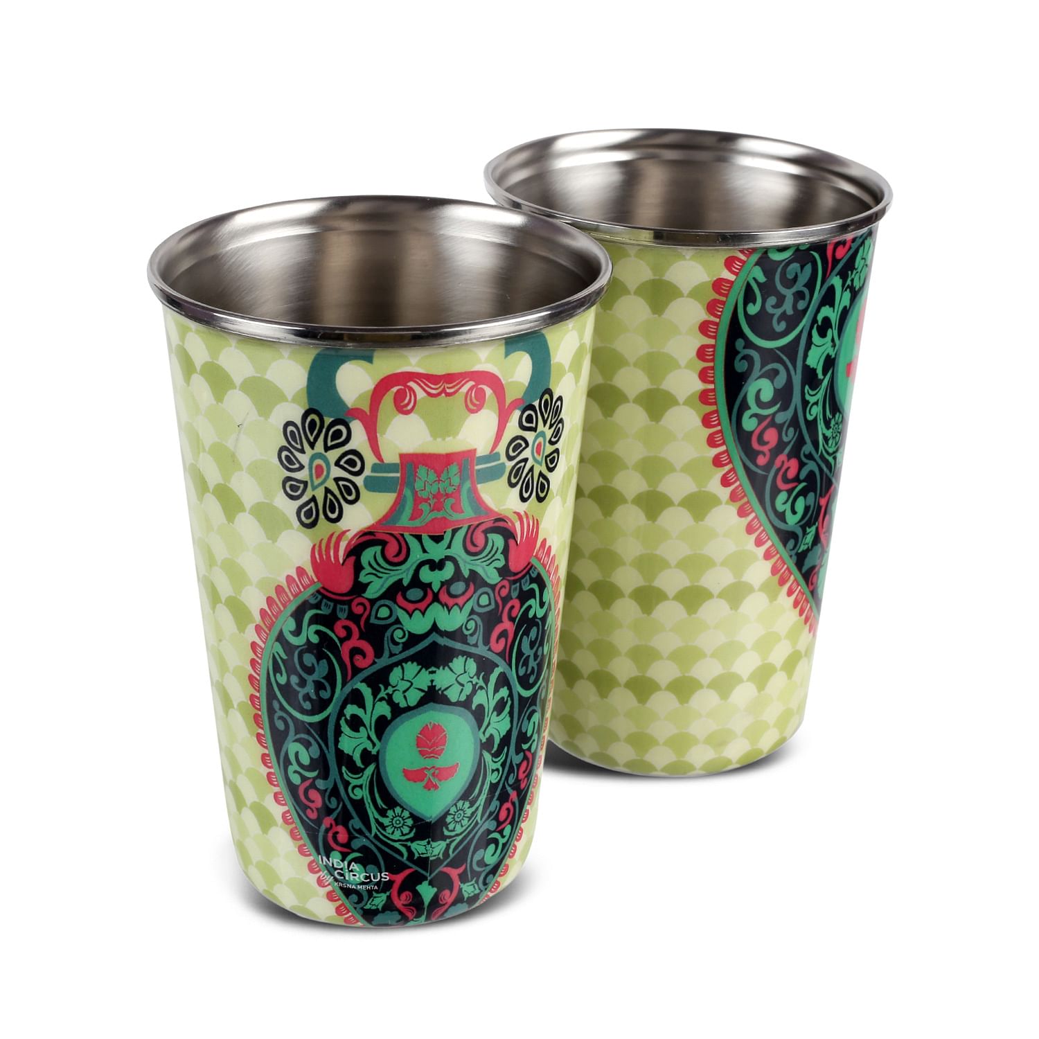 Floral Flavours Steel Tumbler (Set of 2)