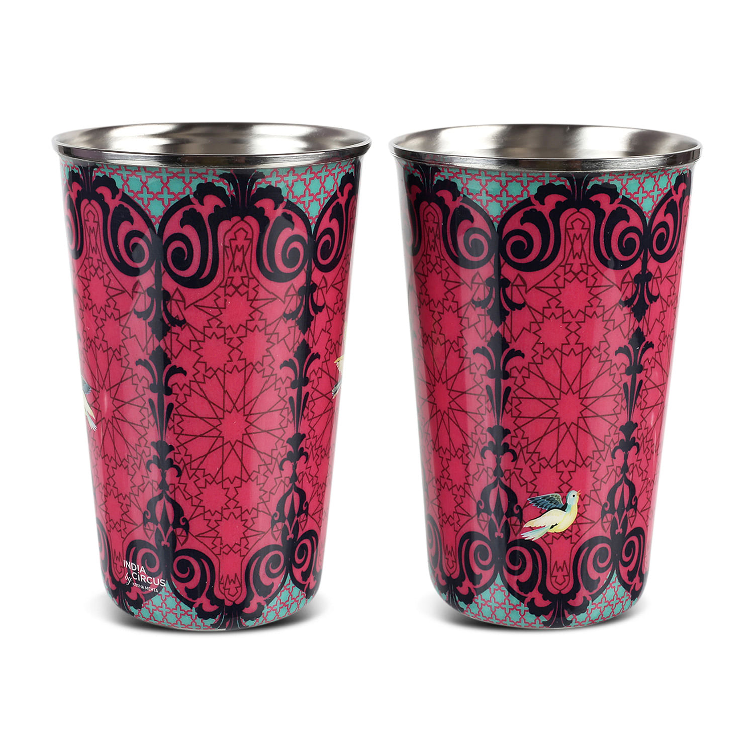 Flight of Birds Steel Tumbler (Set of 2)