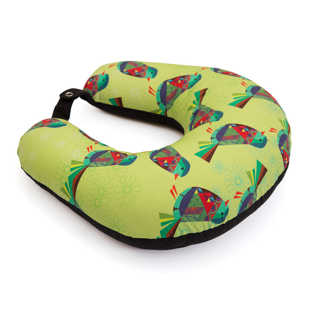 Embellished Parakeets Neck Pillow
