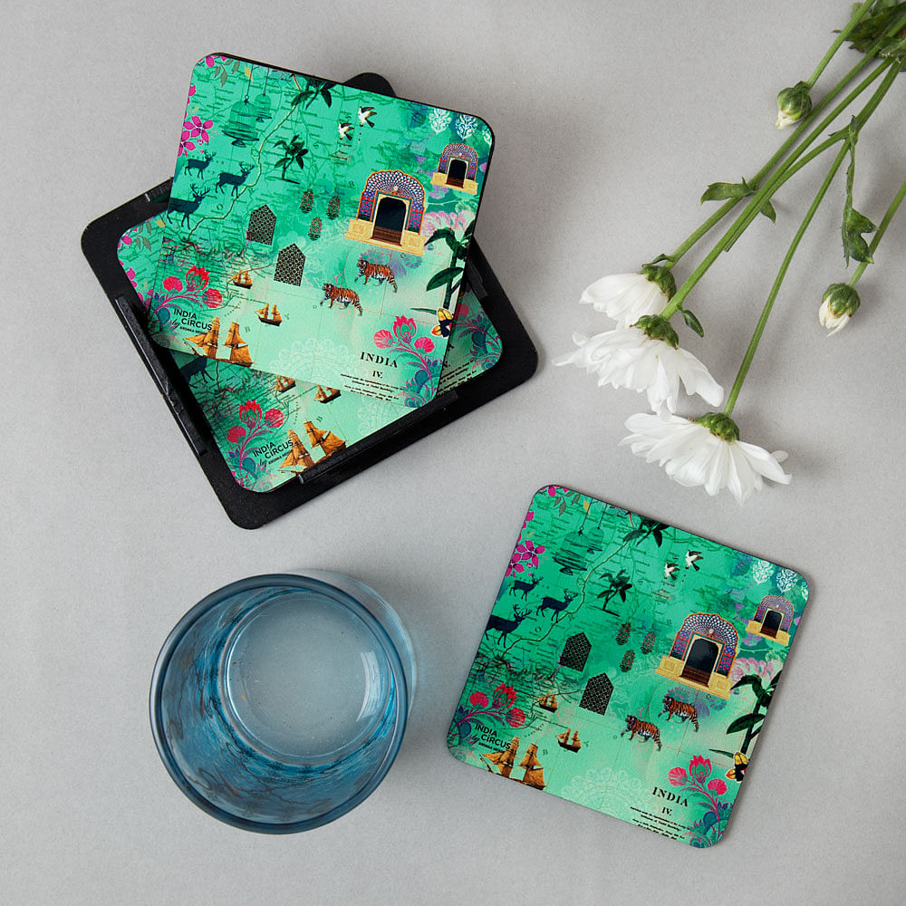 Desi Wonderland MDF Coaster - (Set of 6)