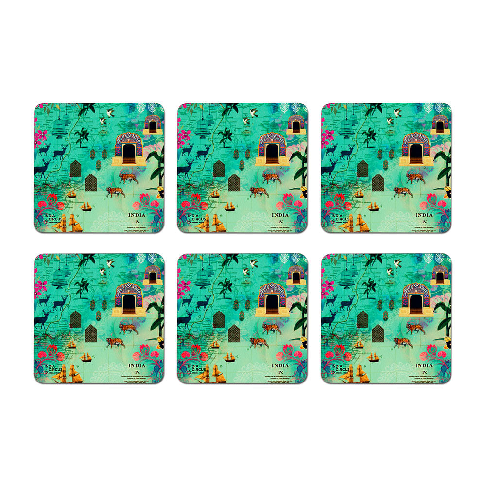 Desi Wonderland MDF Coaster - (Set of 6)
