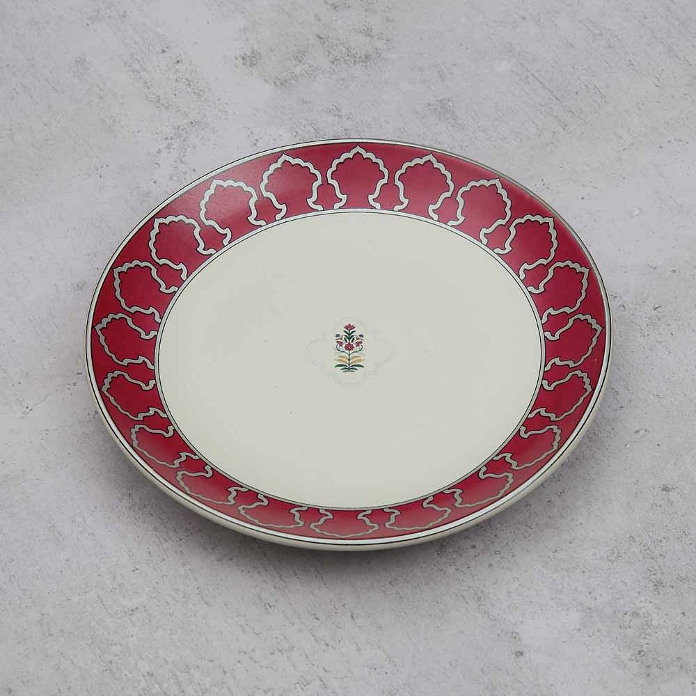 Floral Lattice Quarter Plate