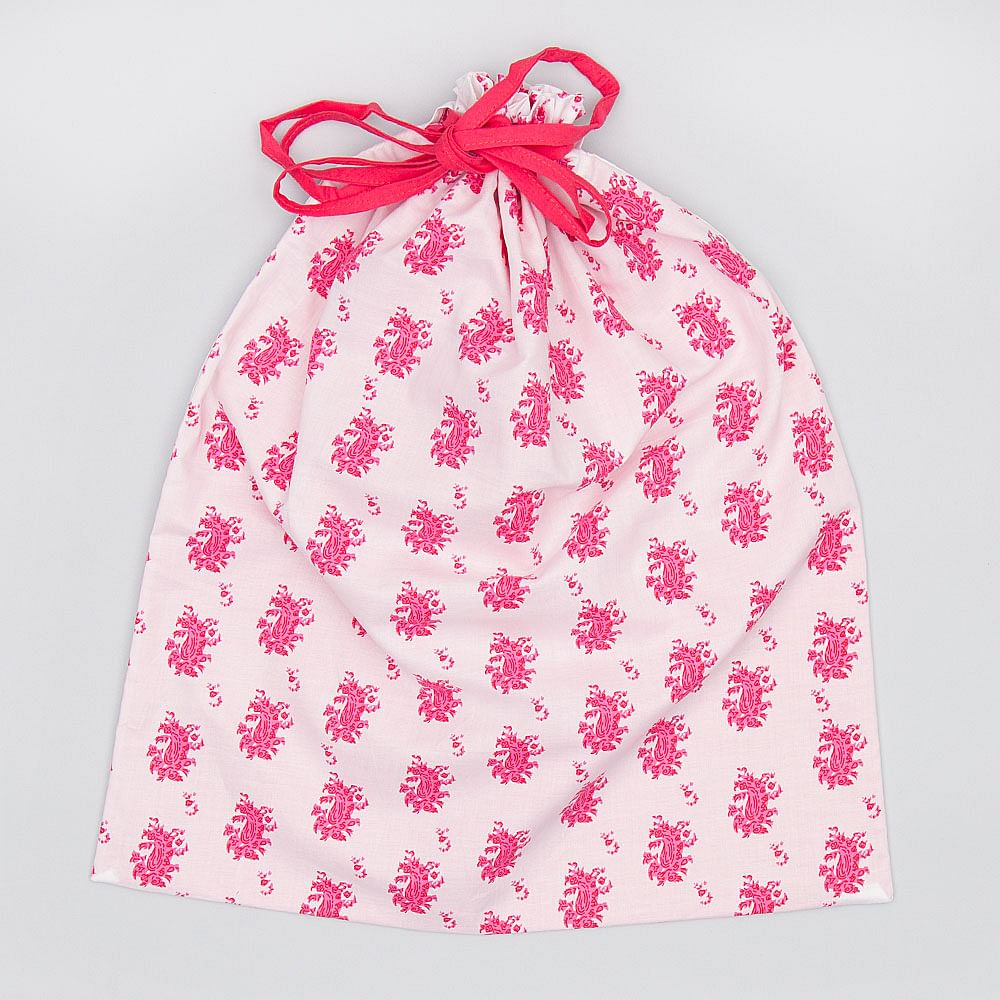 Field of Flora Drawstring Bag