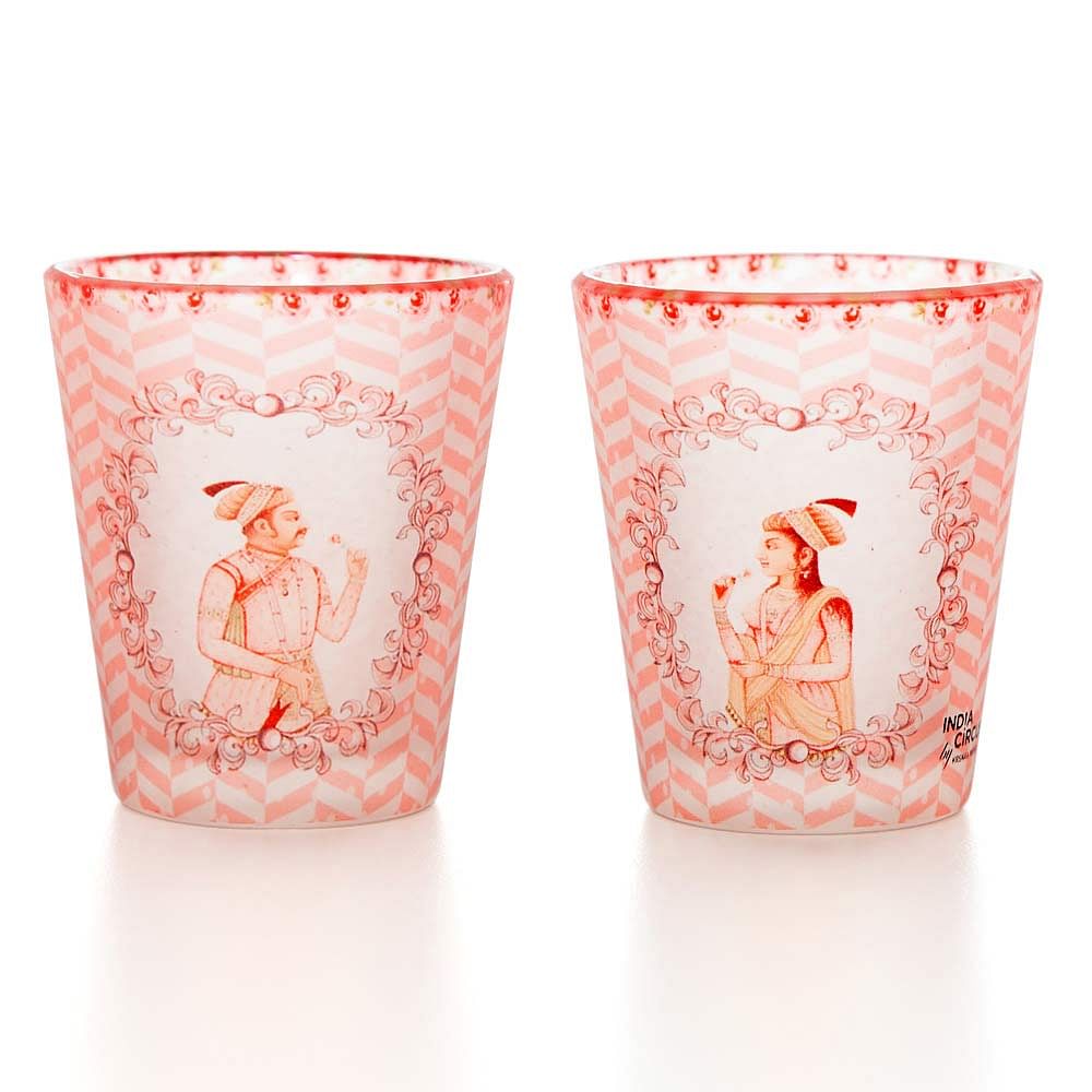 Mughal Corridors Frosted Shot Glasses (Set of 2)