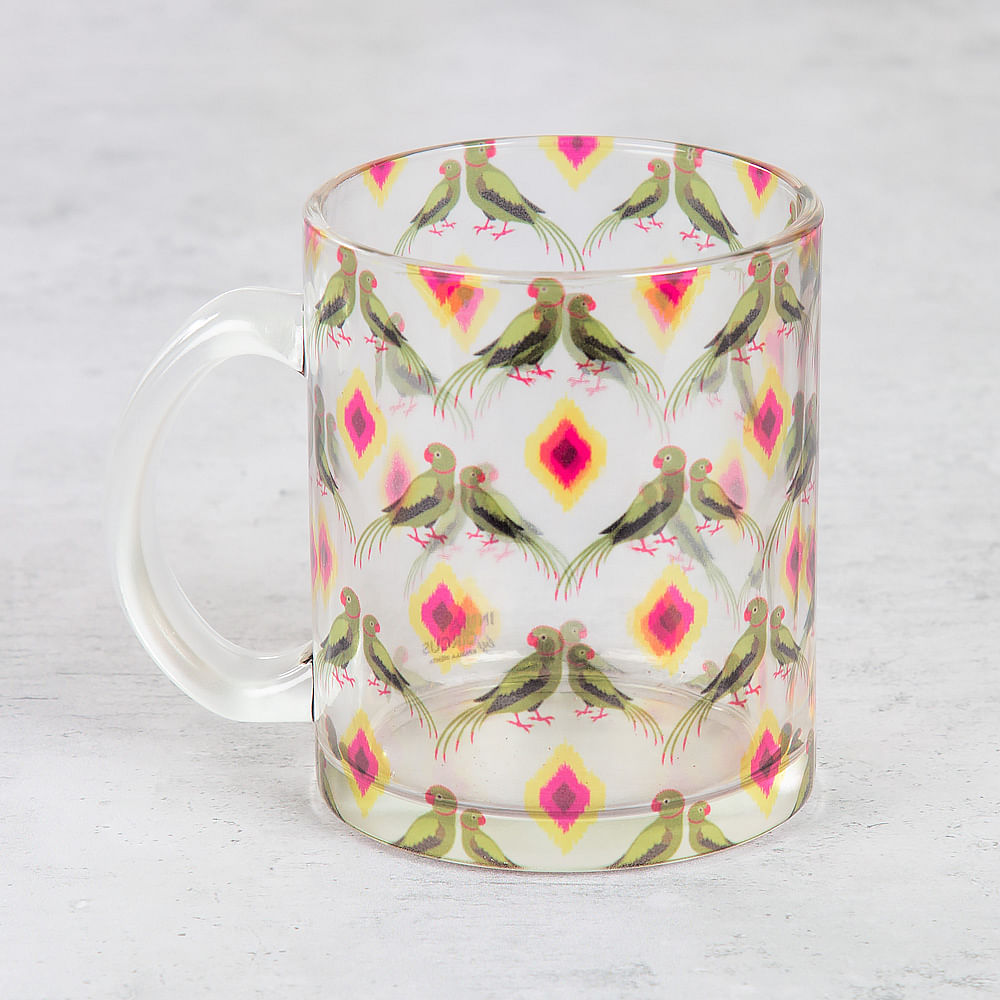 Madans Parrots Glass Mug