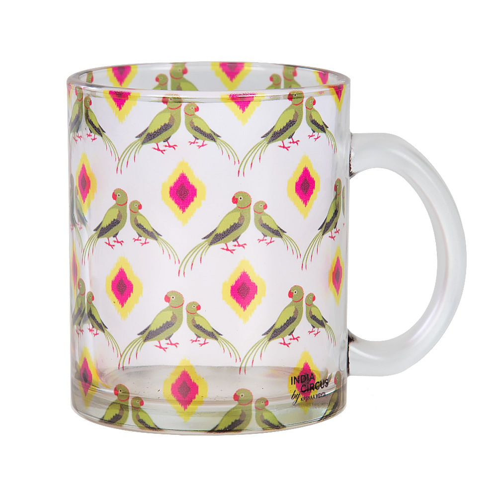 Madans Parrots Glass Mug