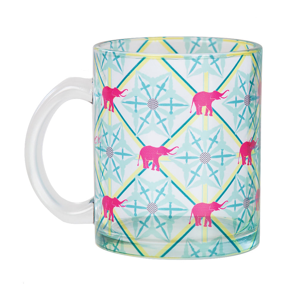 Flowerheads of Chevron Glass Mug