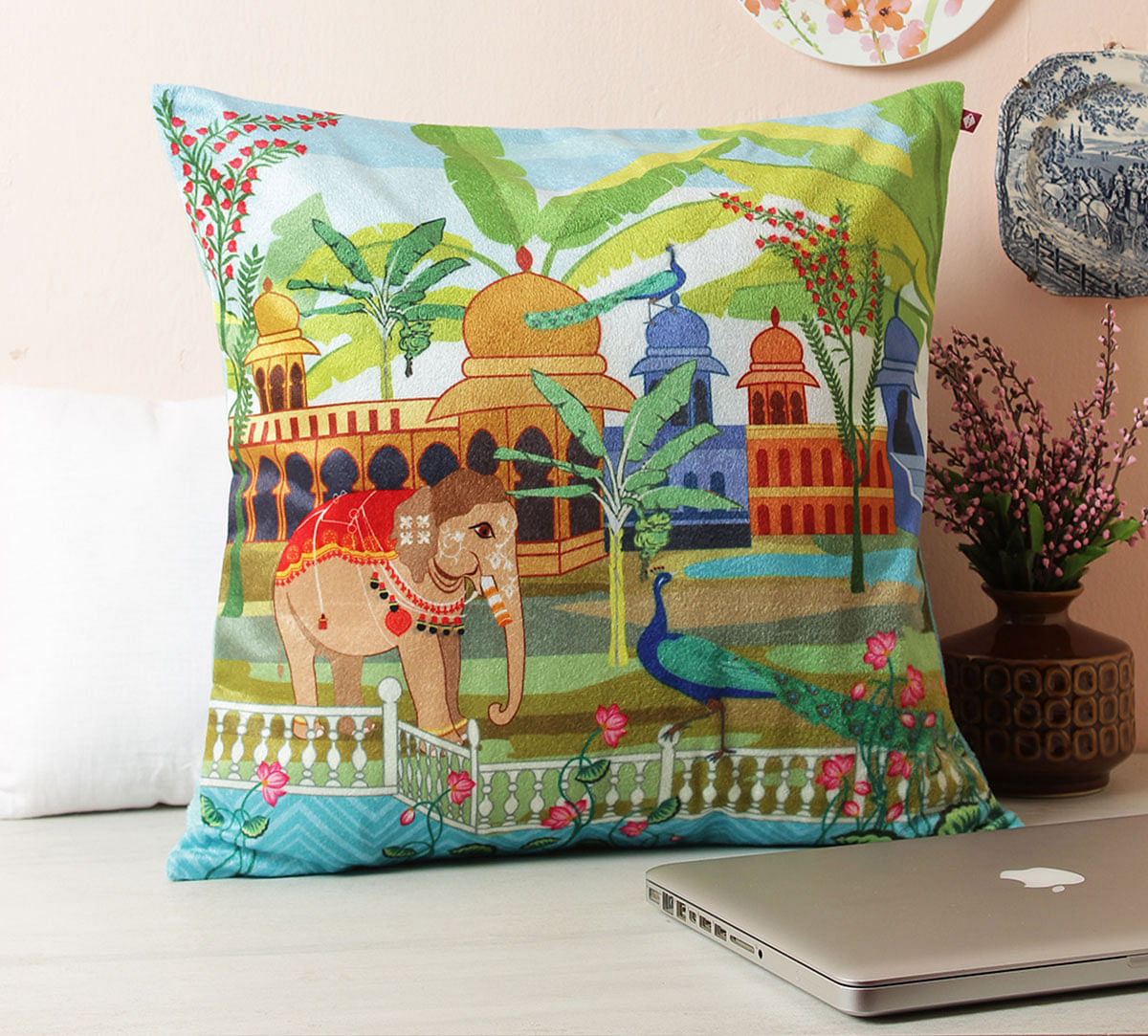 Garden of Transcendence Blended Velvet Cushion Cover