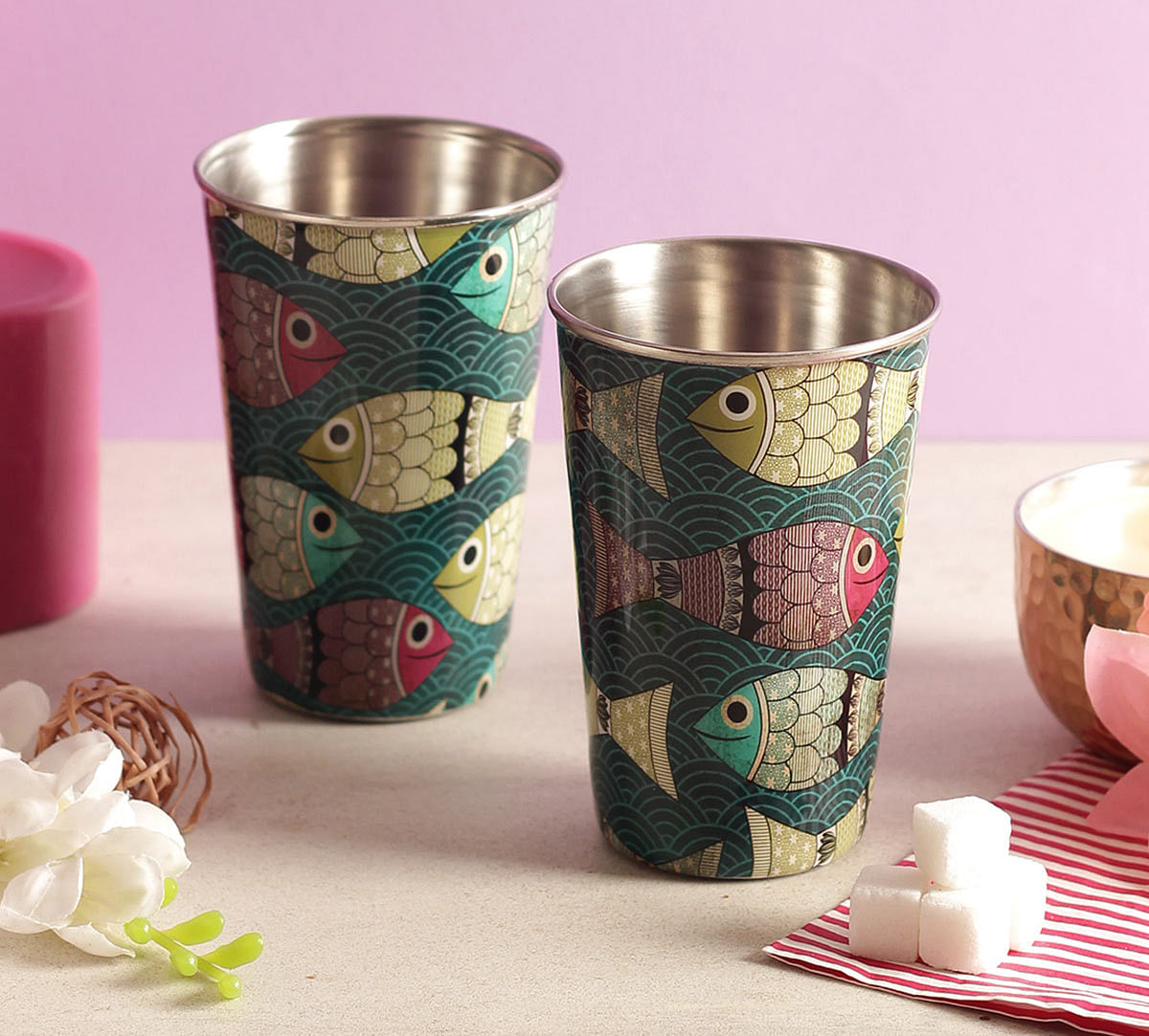Incoherent Pisceans Steel Tumbler (Set of 2)