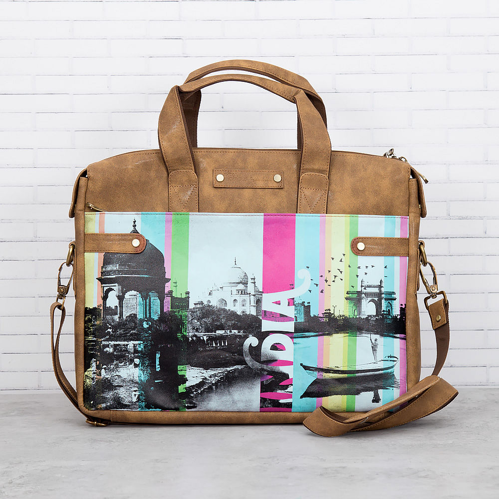 Strokes of India Briefcase Bag