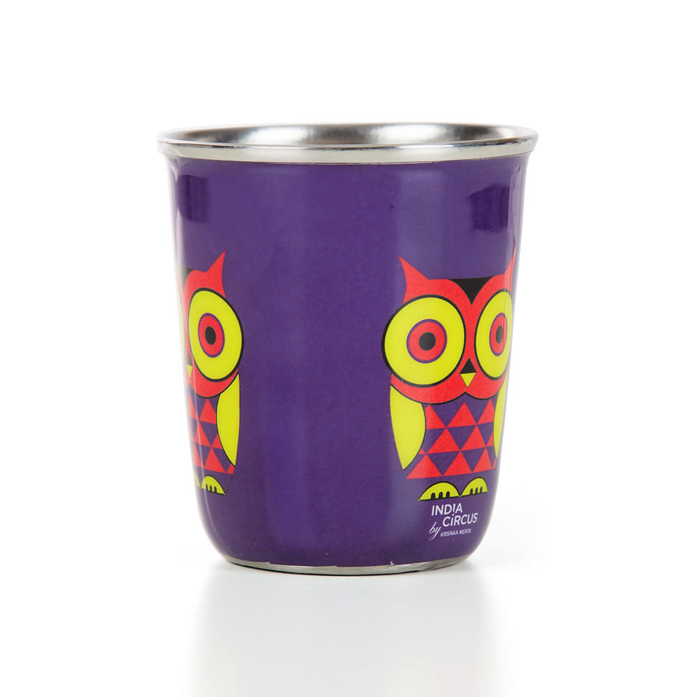 Peeking Owls Small Steel Tumbler (Set of 2)