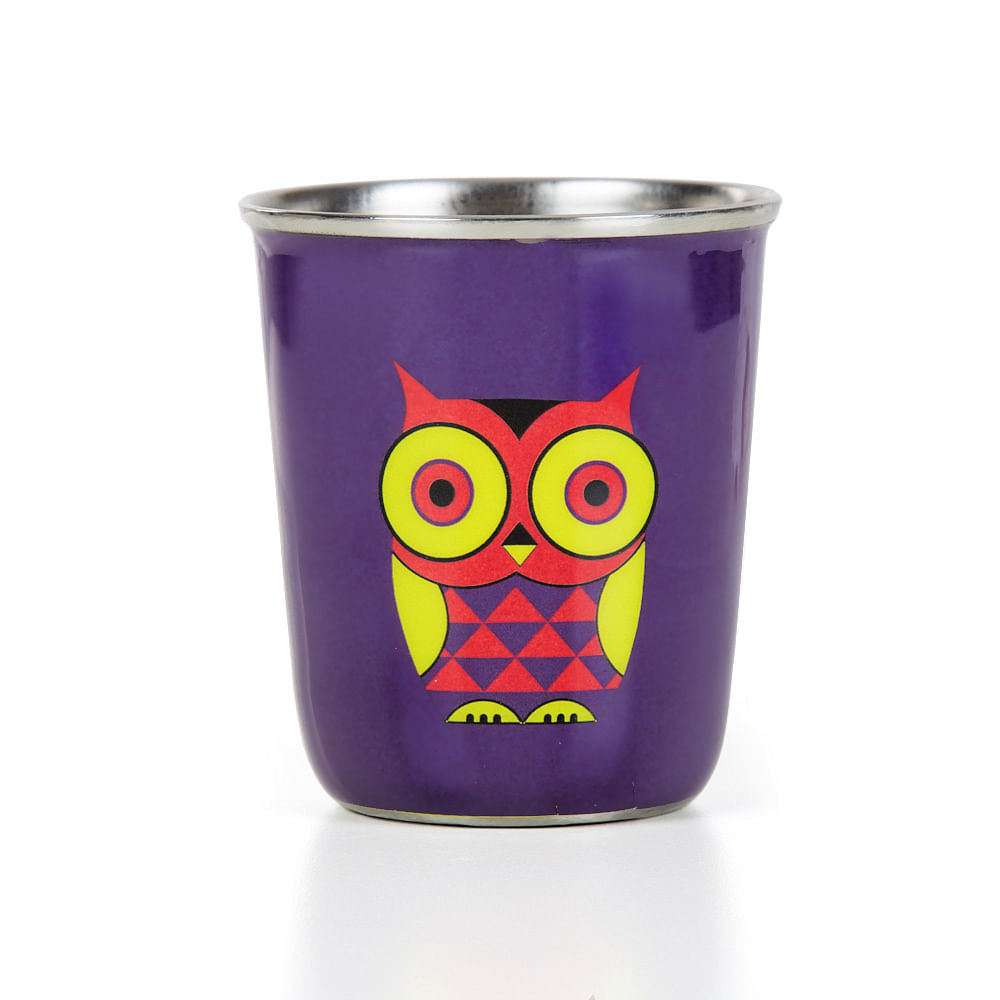 Peeking Owls Small Steel Tumbler (Set of 2)