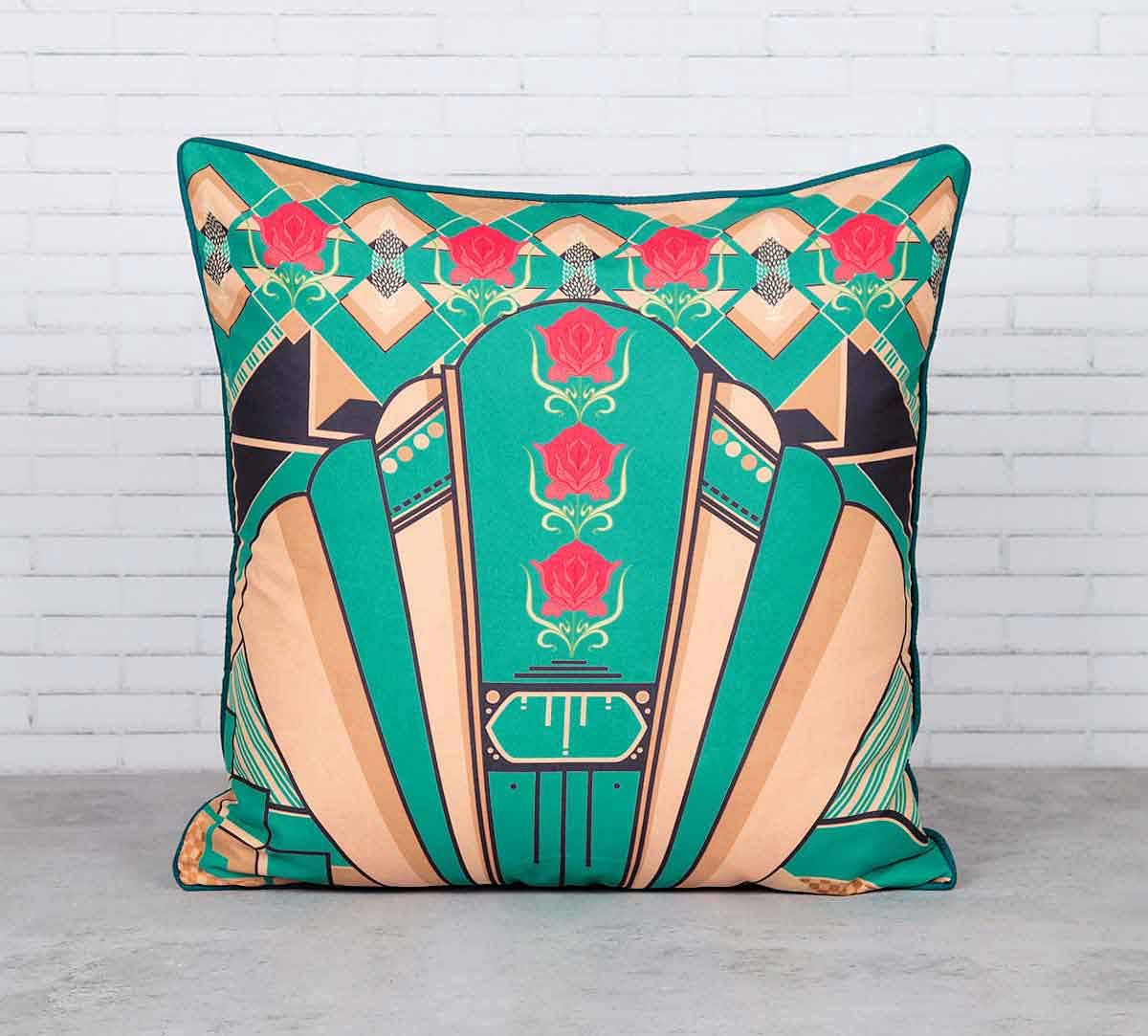 Geometric Chimera Satin Blend Cushion Cover