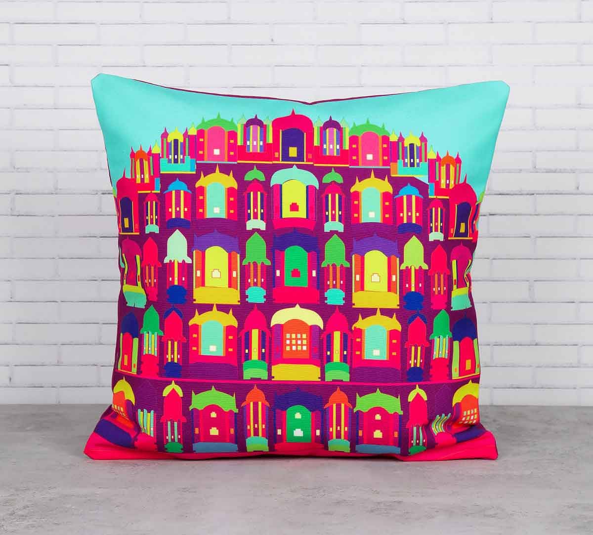 Palatial Illusions Canvas Blend Cushion Cover