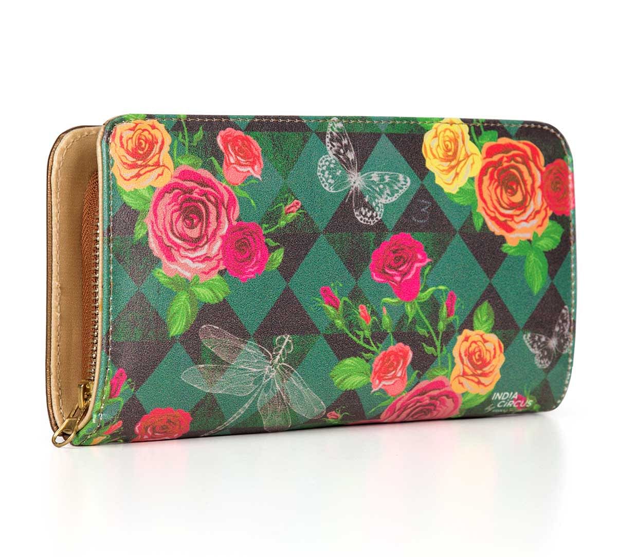 Floral Flutter Zipper Wallet