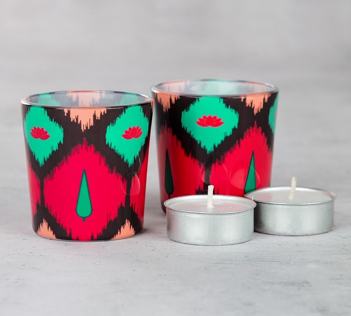 Conifer Symmetry Tea Light Holder (Set of 2)