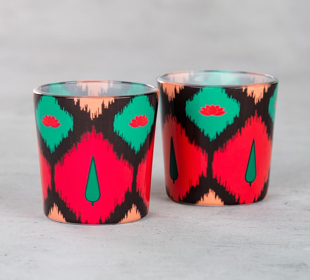 Conifer Symmetry Tea Light Holder (Set of 2)