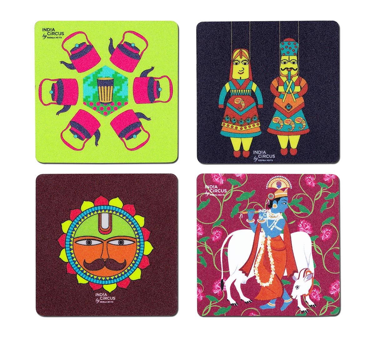 Lucid Yatra Fridge Magnet (Set of 4)