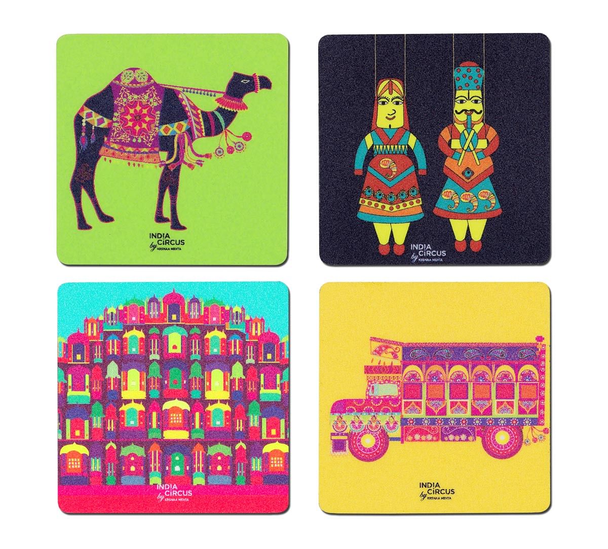 East Indian Folklore Fridge Magnet (Set of 4)