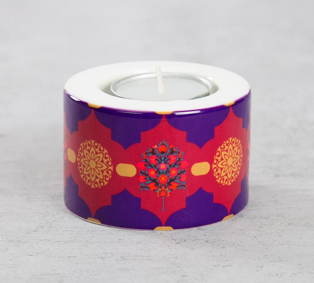 Latticed Synergy Tea Light Holder