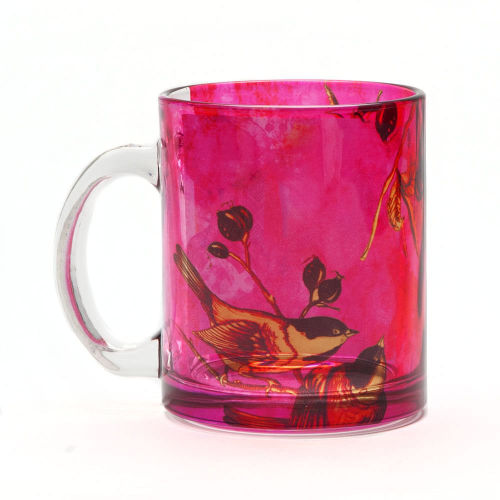 Chirping Birds Glass Mug