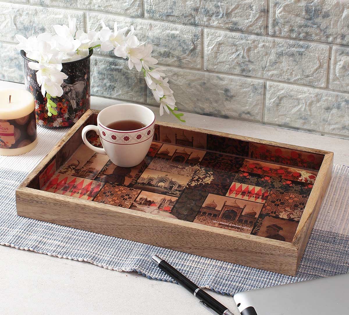 India Circus The Mughal Era Serving Tray