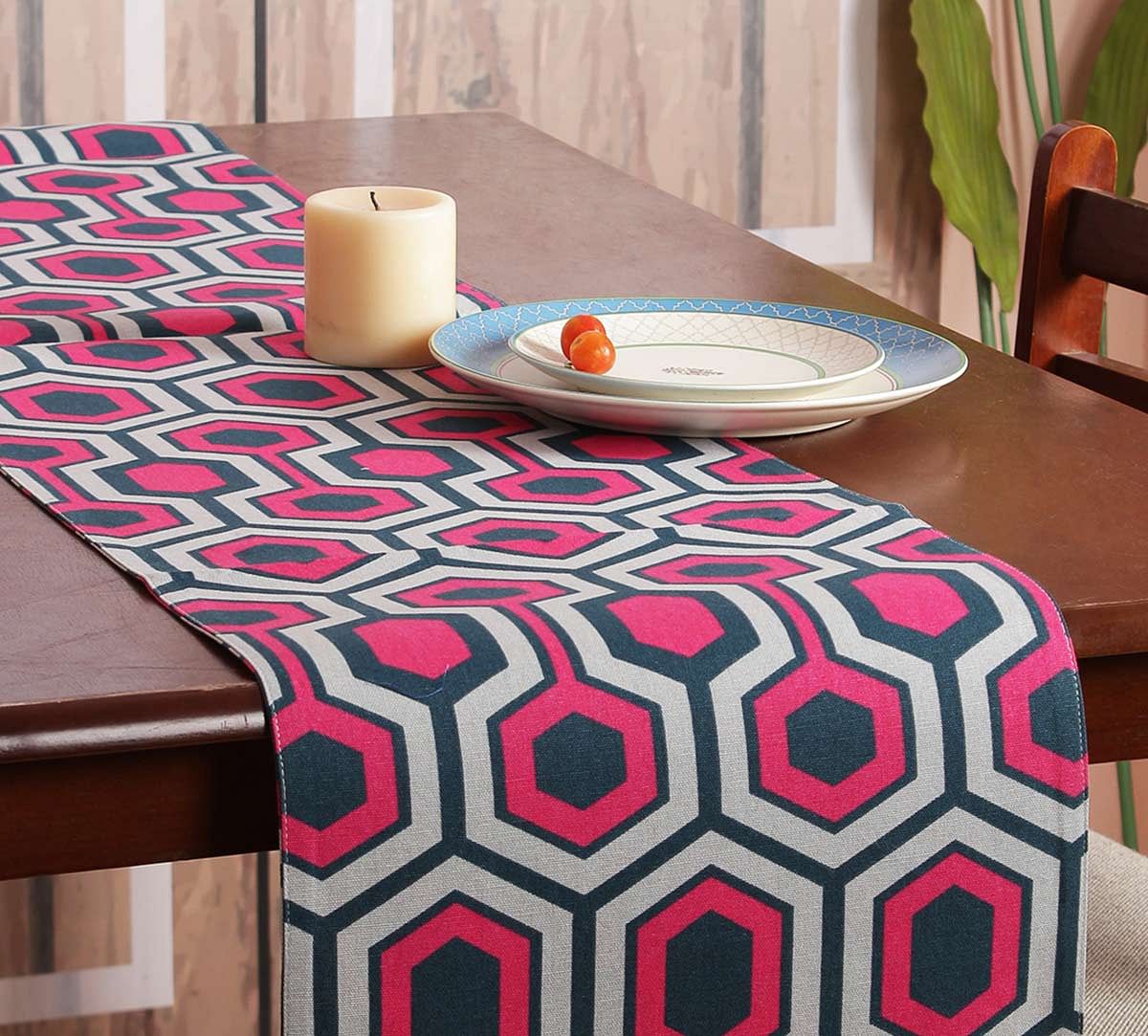 India Circus Prismatic Hexagons Bed and Table Runner