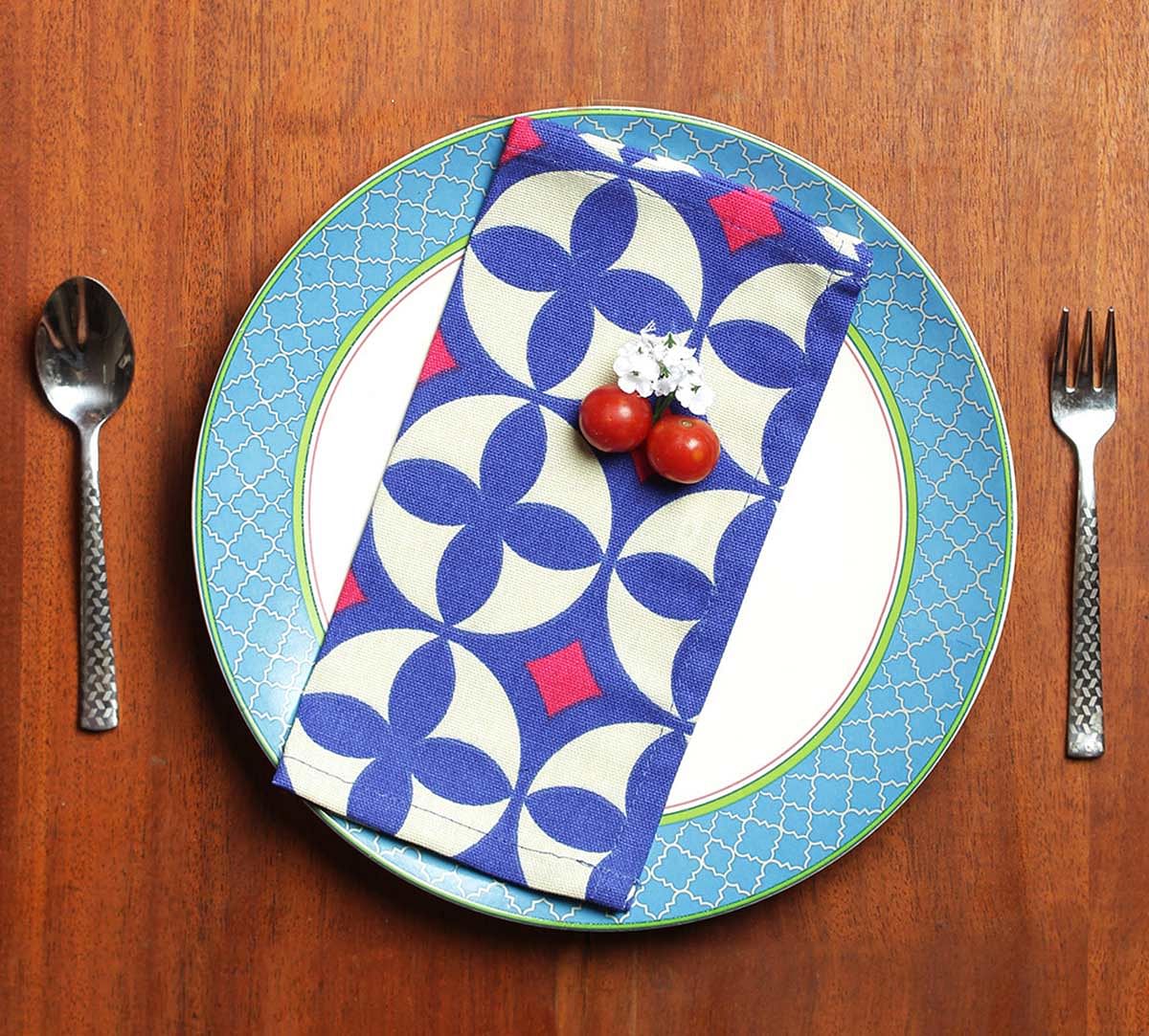 India Circus Elixir of Geometry Cocktail Napkins Set of 6