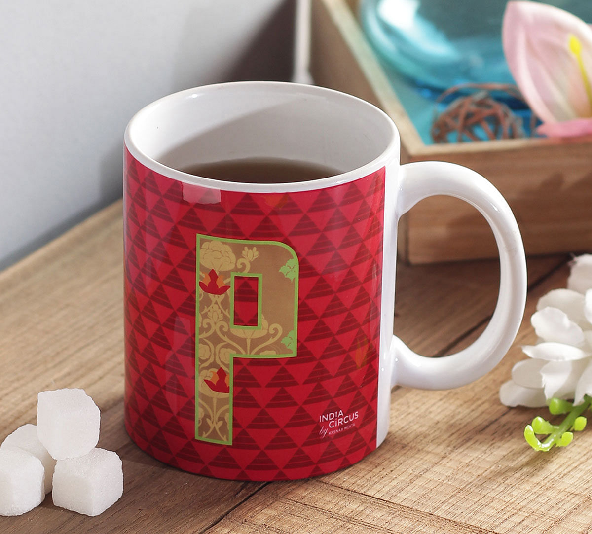 India Circus Pink Alphabet P Mug