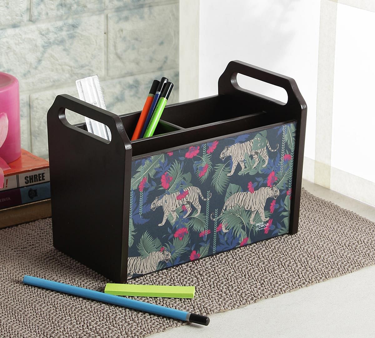 India Circus Tropical Tiger Desk Organizer