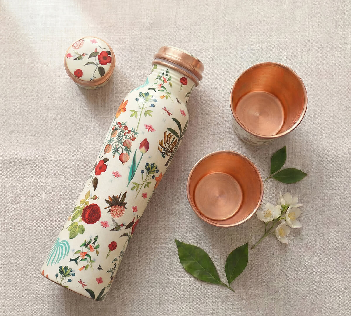 India Circus by Krsnaa Mehta Petal and Plume Copper Combo Set